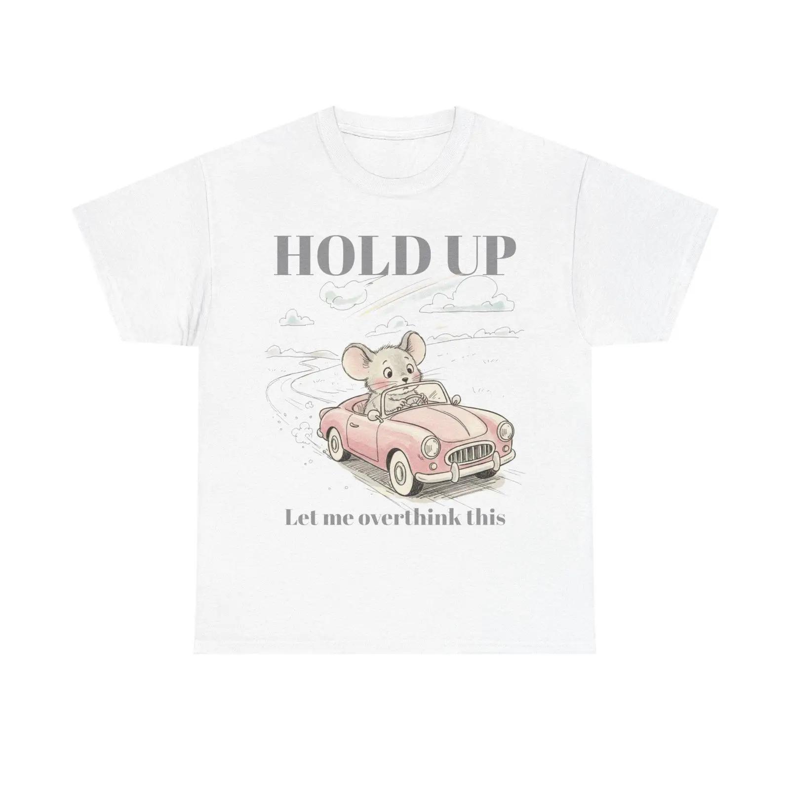 

Mouse in Pink Car T Shirt Funny Humor Lover vintage Washed designer clothes homme Breathable graphic fashion Soft Stylish S разноцветный
