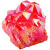 Red Titanium Coated Natural Rock Healing Crystal Cluster Quartz Geode Stone Mineral Gemstone Home Decoration Specimen