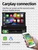 ACODO 1 Din 7" Electric Retractable Screen Android 13 Carplay Car Radio GPS Navigation Multimedia Player Audio Video Head Unit