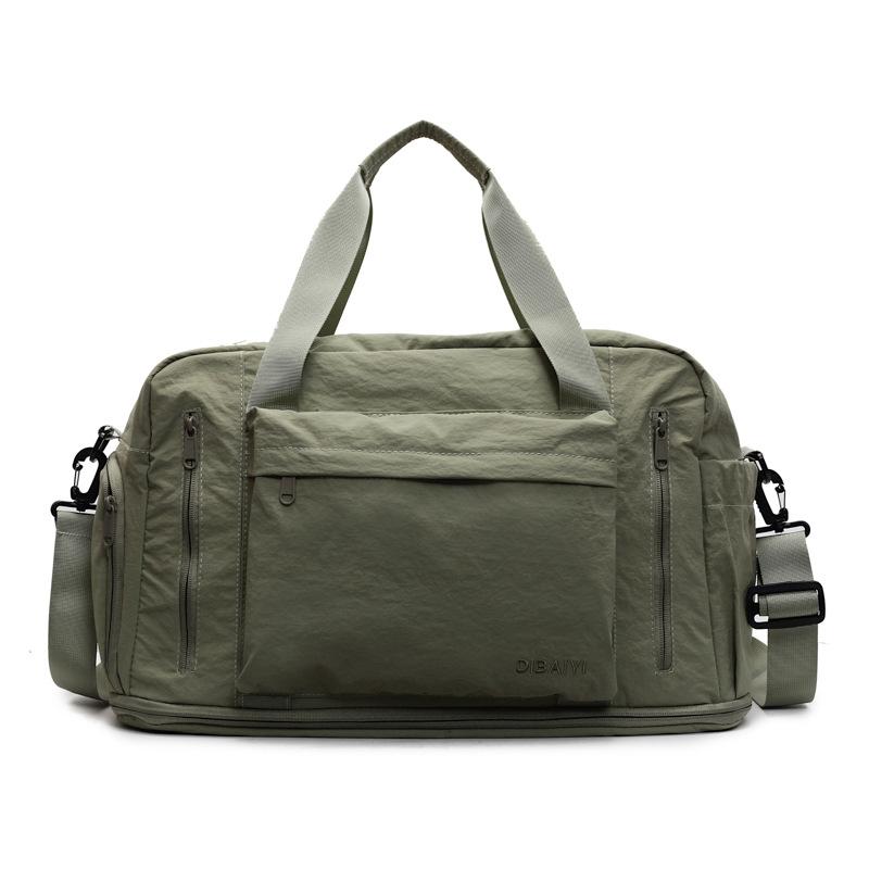 

Travel Bag Large Capacity Leisure Premium Sense Expandable Multi-functional Storage Bag Business Travel Fitness Bag Crossbody Bag зелений