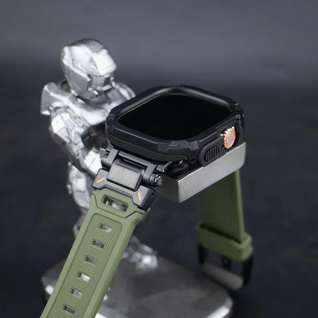 Armband+Hülle für Apple Watch Band Ultra 2 49mm 44mm 45mm TPU Schutzhülle Abdeckung Silikonarmband für IWatch Serie 9 8 7 6 5 4