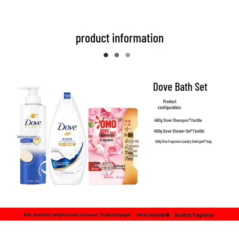 Dove Long-lasting Scent Nourishing Moisturizing Body Wash Set