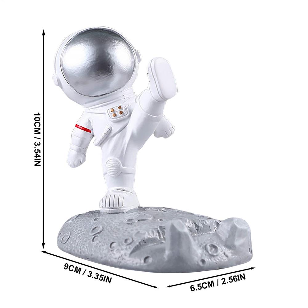 Cartoon-Astronauten-Schreibtischständer, Kreatives Ornament, Niedlicher Astronauten-Handyhalter, Praktisches kleines Objekt zur Schreibtischdekoration