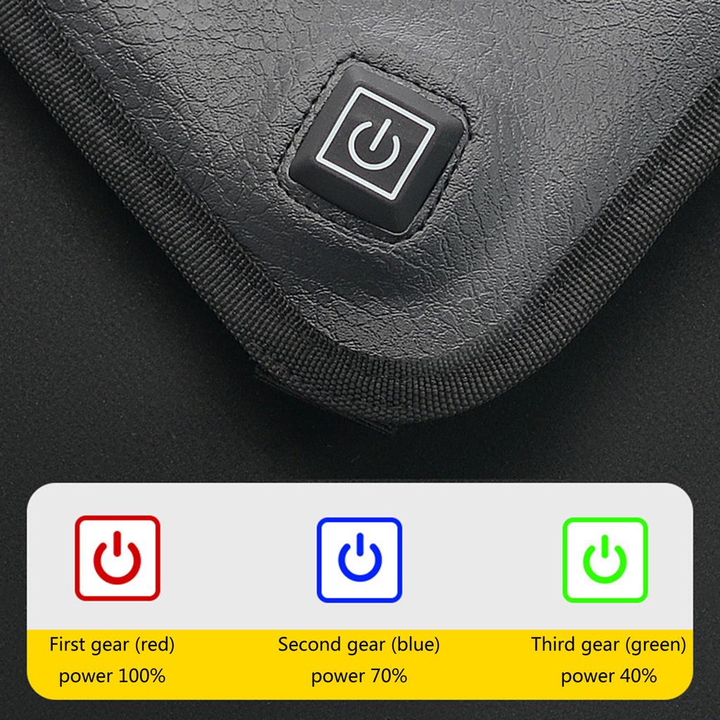 Upgraded Motorcycle Heated Seat Cushion Electric Heated Seat Pad Suitable for Motorcycle Snowmobile ATV Home Office