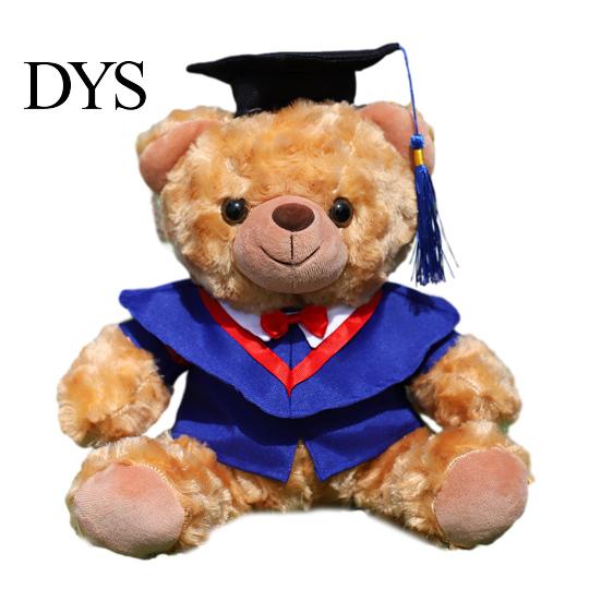 Elegant Gift Bag Stuffed Bear Personalized Graduation Gifts 2026 for Her, Cute Teddy with Embroidered Gown Award And Cap, Soft Plush Mascot