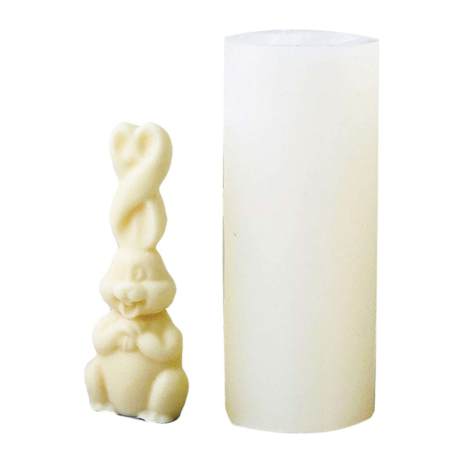 

Silicone Candle Mould Scented Candles Making Mold Wax Handicrafts Mould Long Ear Rabbit Shape C03‑1 Large size