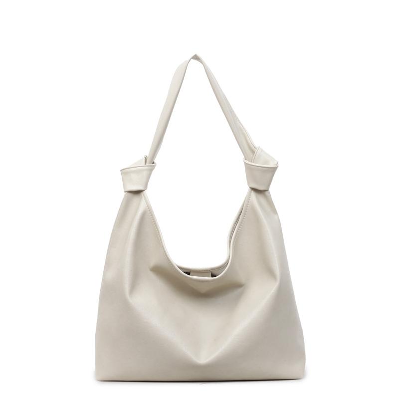 Tote bag women's lazy wind large-capacity bag women's new simple design commuter versatile soft leather shoulder bag