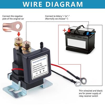 12V 500A Fernbedienung Stromschalter Diebstahlschutz Fernbedienung Batterie Trennschalter Energiesparender Isolator für Auto LKW Anhänger