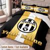 Juventus FC Printed Bedding Set Custom Name Text 1 Duvet Cover 2 Pillowcases For Bedroom