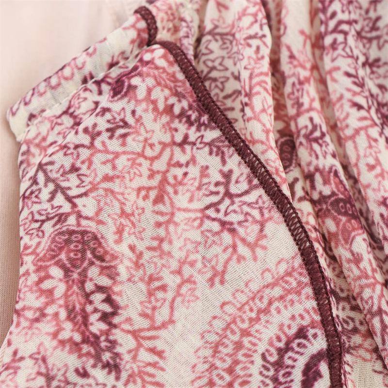 Women's European & American Style Retro Layered Print Dress - Summer 2026