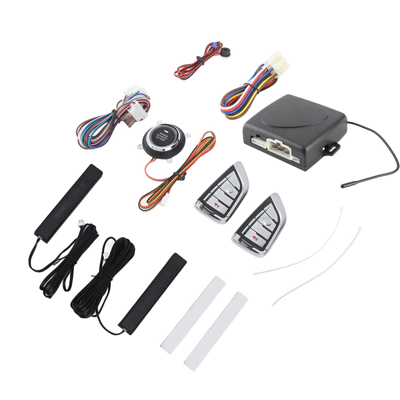 12V Car Alarm System Intelligent Remote Control One Button Start Keyless Entry Kit for Vehicle