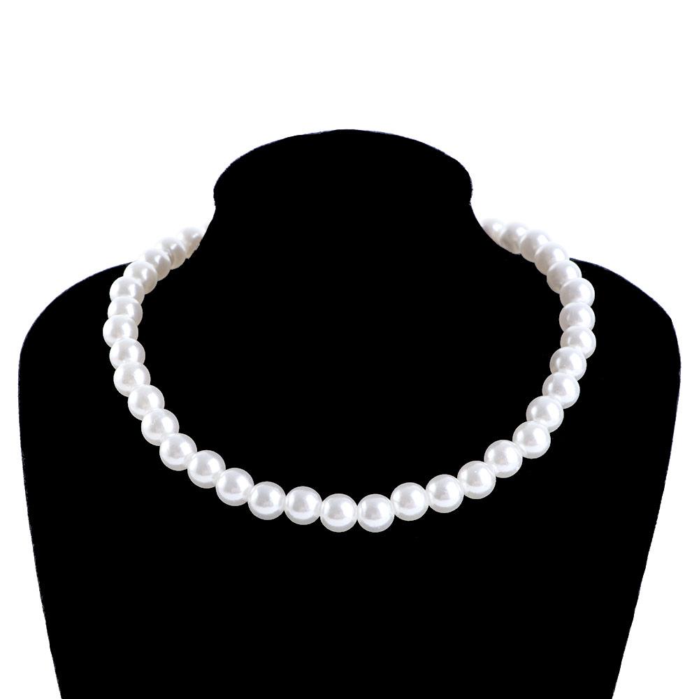 Jewelry White Pearl Beaded Choker Women Necklaces Korean Style Clavicle Chains Pearl Chokers
