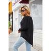 Blusa de mujer de primavera y otoño, camiseta Irregular de manga larga, Tops informales sueltos de talla grande