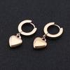 Versatile Women's Stainless Steel Heart Earrings - Japan & South Korea Inspired