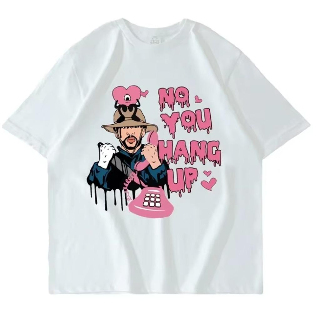Bad Bunny Un Verano Sin Ti Album T-Shirt Damen Herren Nein Du legst auf Gedrucktes T-Shirt Kurzärmlig Mode Klassische Ästhetische Tops