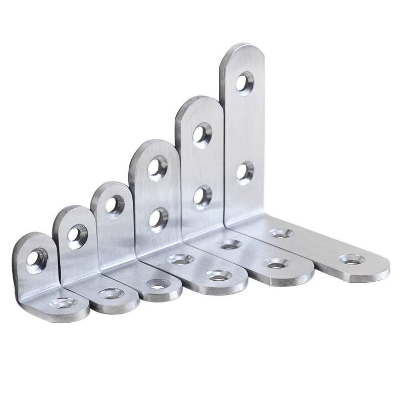 Thick Stainless Steel 90° Angle Bracket for Furniture Fastening