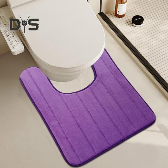 U-Shaped Floor Mat Wear Resistant Non-Slip Super Water Absorption Easy To Clean Fast Dry Bathroom Toilet Mat