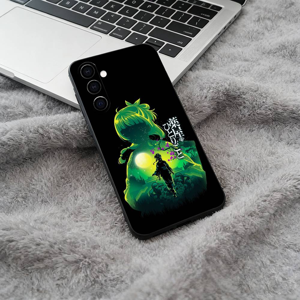 Apothecary Diaries Maomao Black Soft Silicone Phone Case for Samsung Galaxy A73, A71, A72, A70, A53, A52, A51