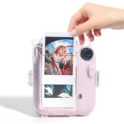1Set For Instax Mini 12 Transparent Camera Bag Travel Shoulder Bag With Sticker