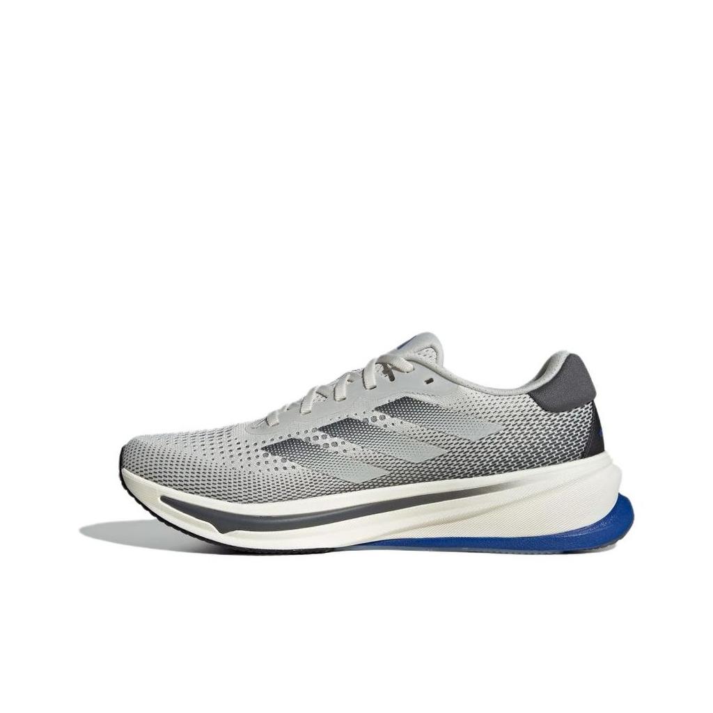 Adidas Supernova Rise Round Toe Comfortable Durable Non-Slip Low-Top Running Shoes Unisex Running Shoes Gray White ID3587