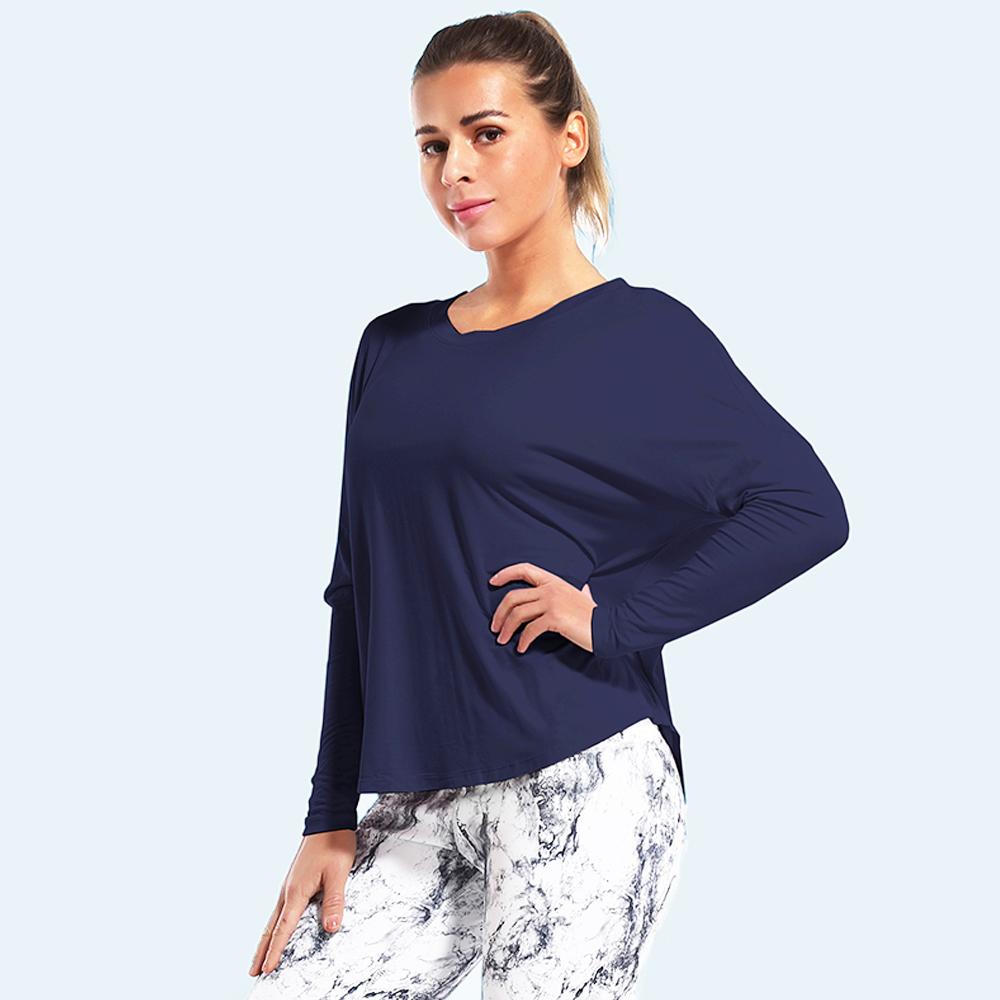 BUBBLELIME Modalite Batwing Fit Long Sleeve T-Shirt Yoga Wear_E04 (B Type)