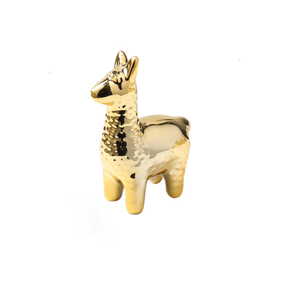 

Gift Nordic Room Decoration Figurine Home Decor Golden Ornaments Ceramic Crafts Miniature 6