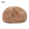 Fashion Plush Pure Color Vintage Ladies Beret Classic Female Bonnet