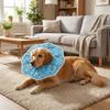 Adjustable Cartoon Printed Cat Cone Collar Breathable Soft Pet Elizabethan Collar Waterproof Cat Recovery Collar Pet Grooming