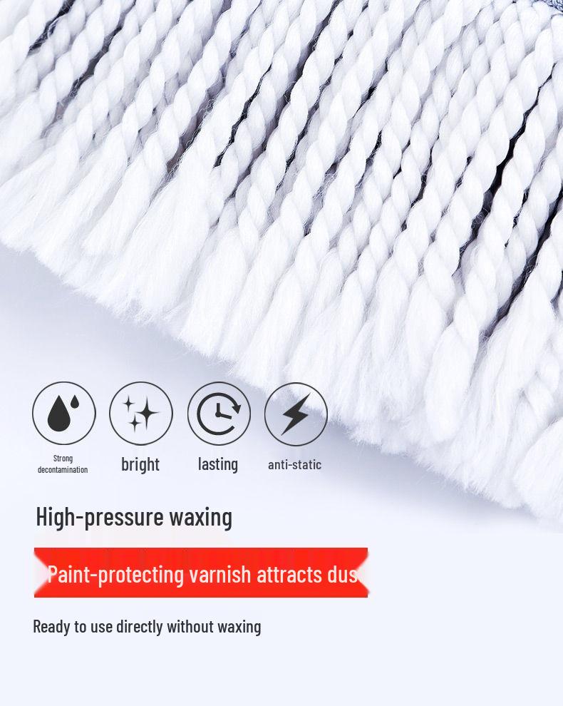 Telescopic Lint-Free Car Cleaning Mop with Soft Bristles
