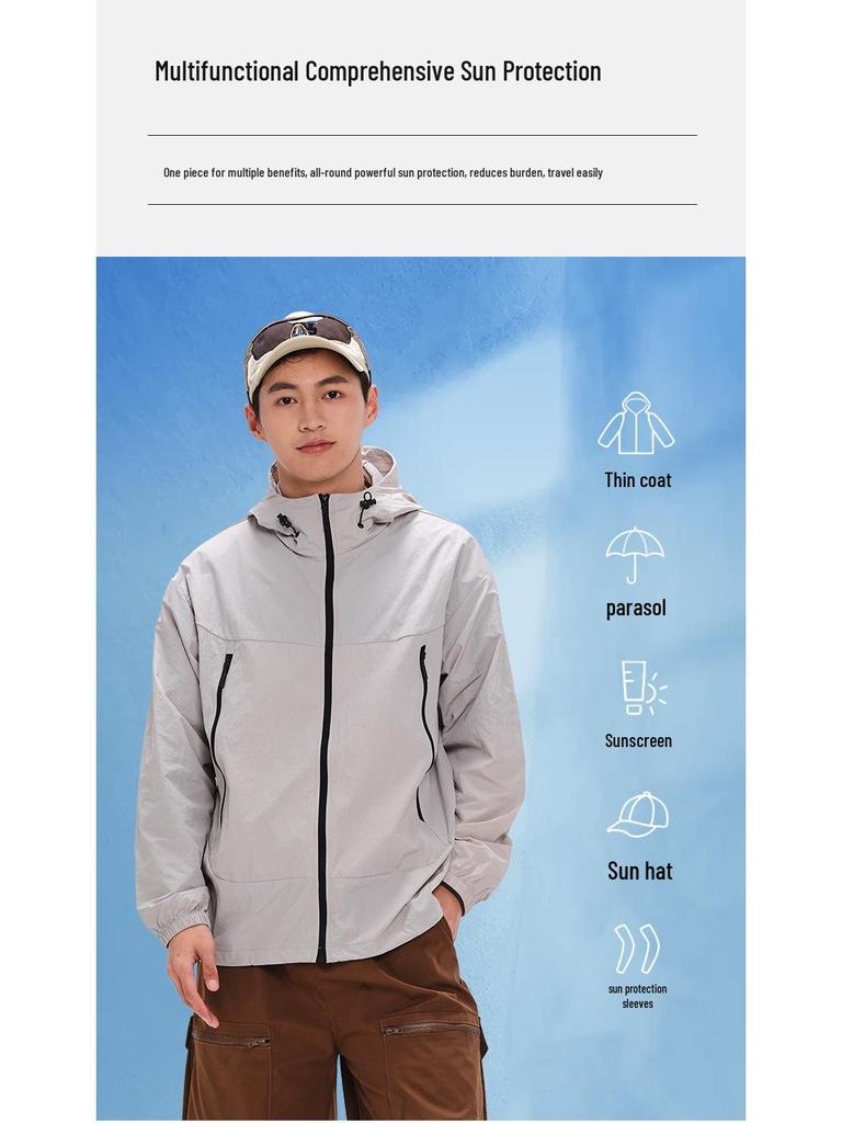 Customizable High-Quality Sun Protection Hooded Outdoor Workwear Set