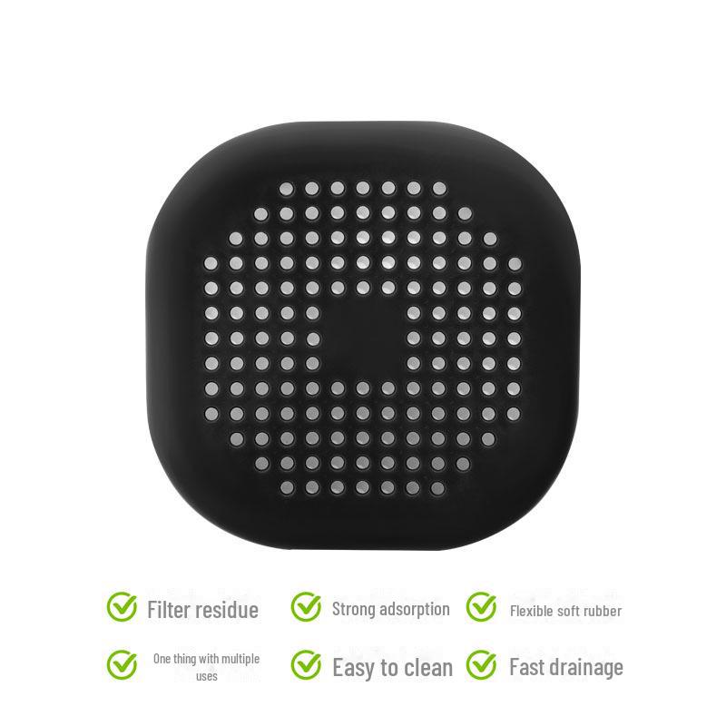Square Silicone Bathroom Drain Cover Hair Filter Mat