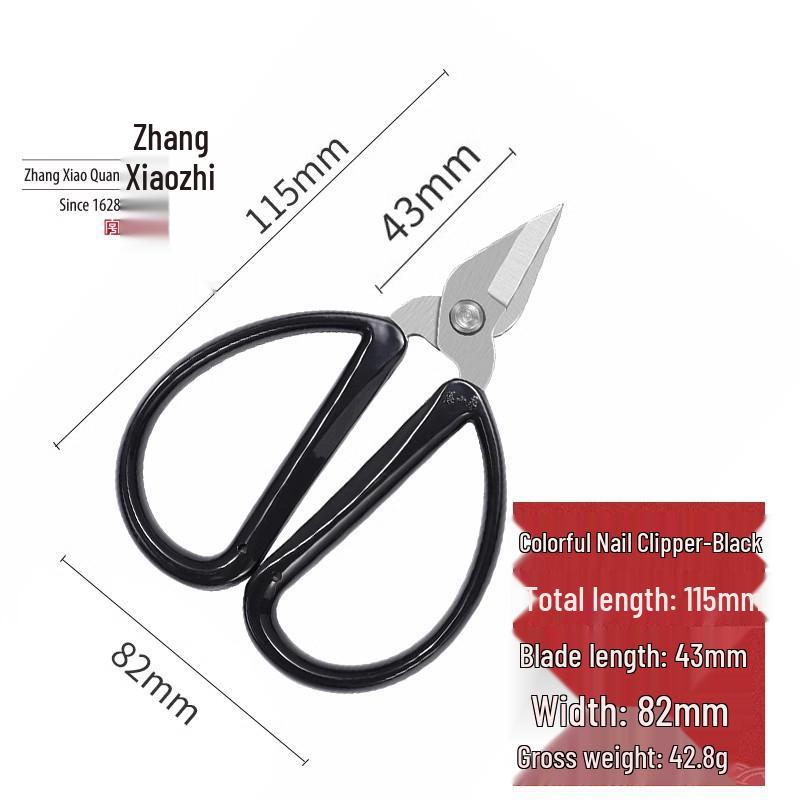 Stainless Steel Alloy Groove Pointed Nail Scissors for Manicure and Toenails