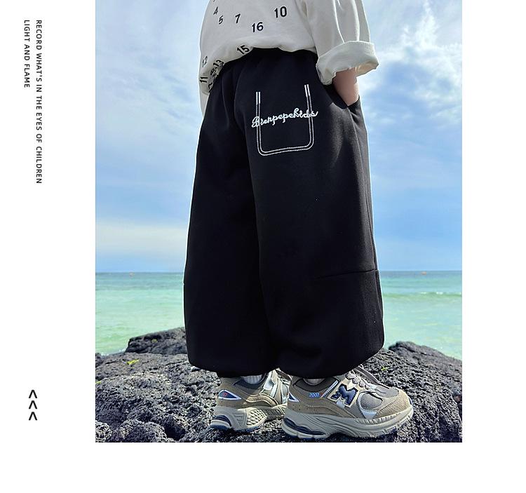 Pantaloni della tuta grigi da ragazzo Fairy Tale - Stile primavera/autunno 2025 per bambini