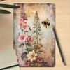 Vintage Metal Poster Bee Flowers, Wall Tin Sign for Kitchen Bar Decor 8x12 Inch