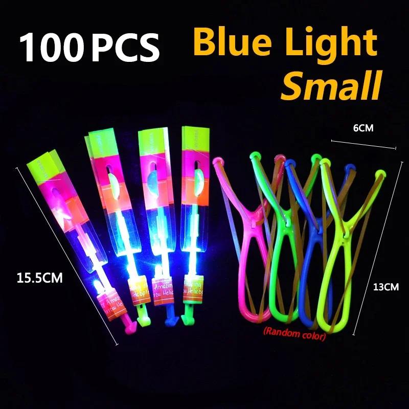 1/3/5/10pcs Incredibile Luce Giocattolo Freccia Razzo Elicottero Giocattolo Volante HA CONDOTTO LA Luce Giocattoli Divertimento Del Partito Regalo elastico Catapulta