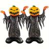 2Pcs Halloween Spooky Pumpkin Man Balloons for Halloween Party Decorations