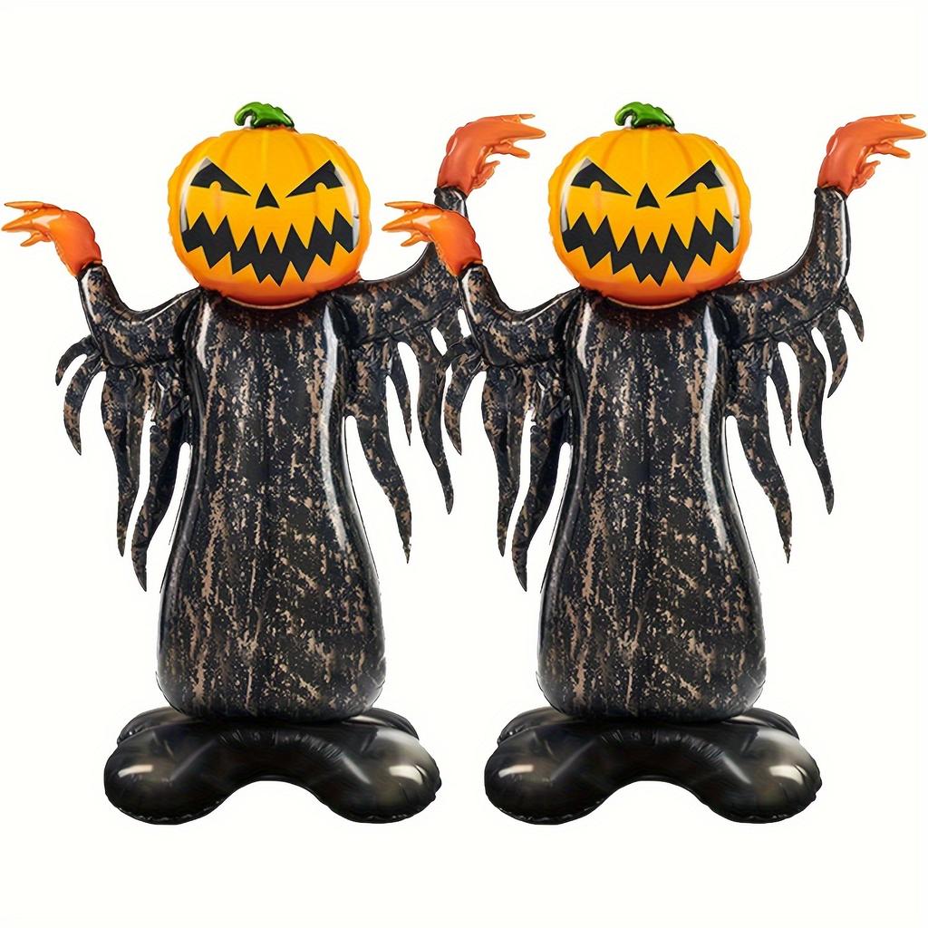 2Pcs Halloween Spooky Pumpkin Man Balloons for Halloween Party Decorations
