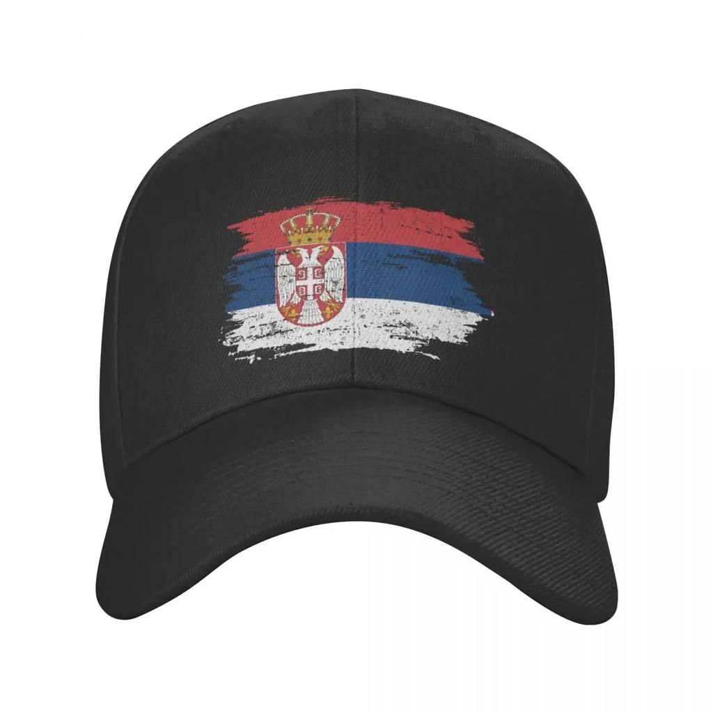Personalizované Srbsko Flag Baseballová čepice Ženy Unisex Prodyšný Srbský Hrdý táta Klobouk Sportovní Snapback Čepice Sluneční čepice