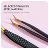 ANNAFRIS High-end Fiber Tip Lash Tweezers Stainless Steel Straight Head Curved Tip Eyelash Extension Tweezer Makeup Tools
