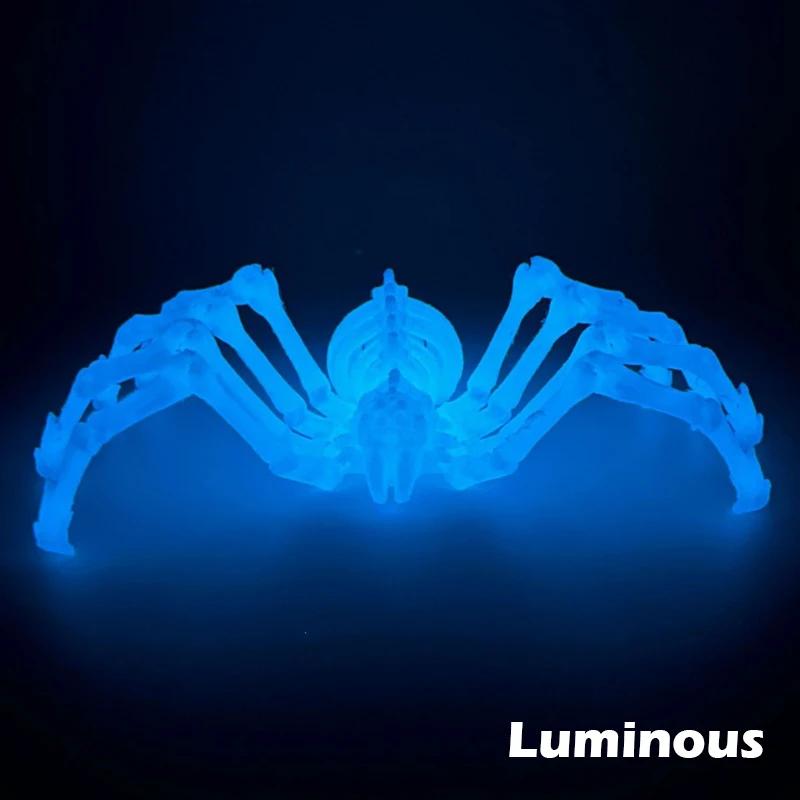 3D Printed Spider Movable Retractable Joint Fidget Toy Articulated Movable Elastic Spider Simulation Esktop Ornament Kid's Toy
