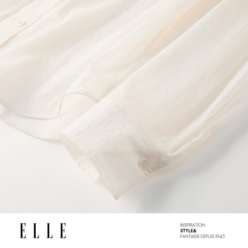 ELLE Women's Embroidered Tie-Front Long Sleeve Shirt