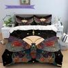 Moon Butterfly  Pattern Bedding Quilt Set Quilt Cover Pillowcase Home Decoration  Gift (1 * duvet cover + 2 * pillowcase, without core)