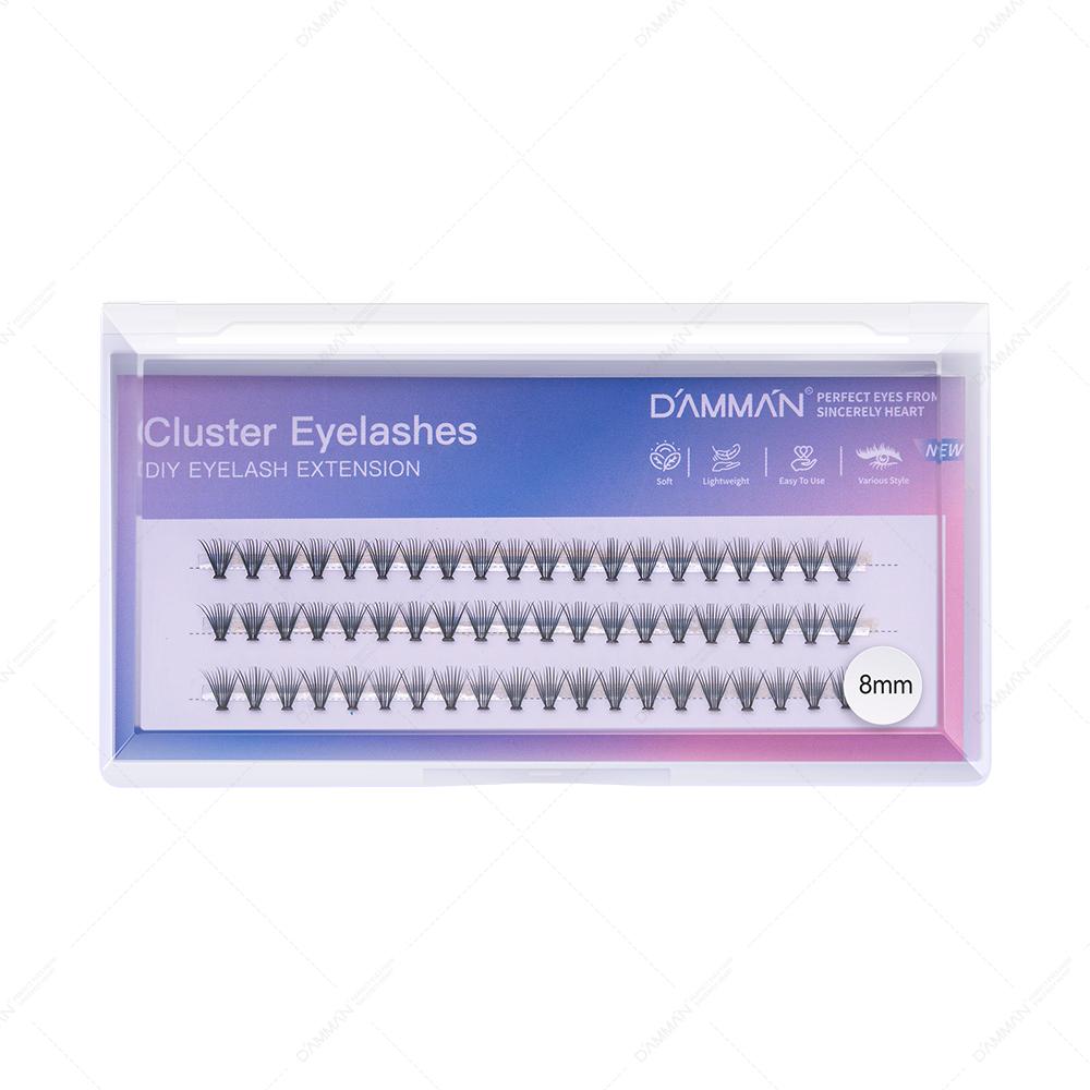 

D Curl 0.07mm Cluster Lashes 8-16mm Mix Natural Wispy DIY Eyelash Extensions 8MM