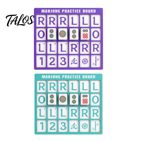 Talos Mahjong Practice Board with RLO Charleston Guide & 24 Slots, 3D Printed Solo Trainer, American Strategy Aid for Home Learning Beginners