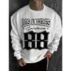 Suitable for Autumn and Winter, Men's Autumn/Winter Fashion Street Casual Crewneck Sweatshirt,  Crewneck Design, Comfortable and Warm Fabric