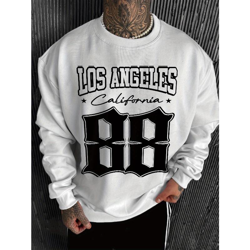 Suitable for Autumn and Winter, Men's Autumn/Winter Fashion Street Casual Crewneck Sweatshirt, Crewneck Design, Comfortable and Warm Fabric