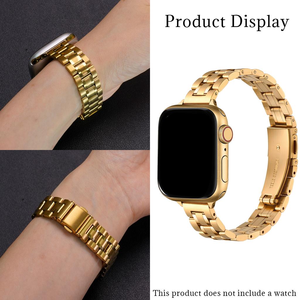 Metal Watch Band for iWatch Ultra/SE/11-1 For 38/40/41/42mm Silver & Golden For Apple Watch Strap Watch Accessories