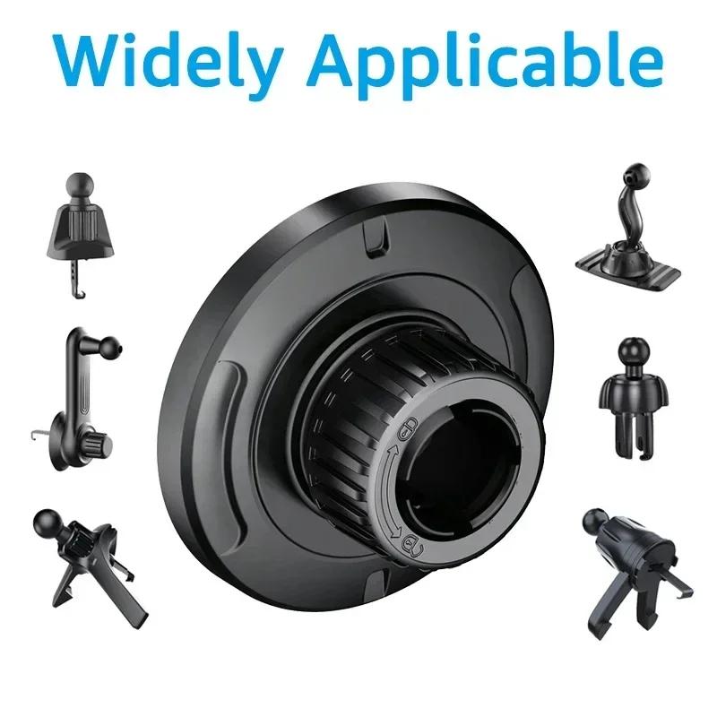Universelle 17mm Kugelkopfbasis Magnetisches Handyhalterungs-Teile-Kit für das Auto mit Montagehalterungen für MagSafe-Zubehör