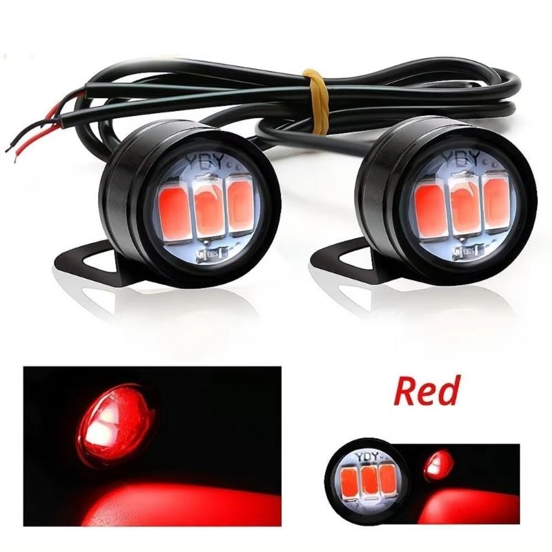 Universal 12V LED Daytime Running Lamps with Shockproof Design & Long Service Life for All Car & Motorcycle Models