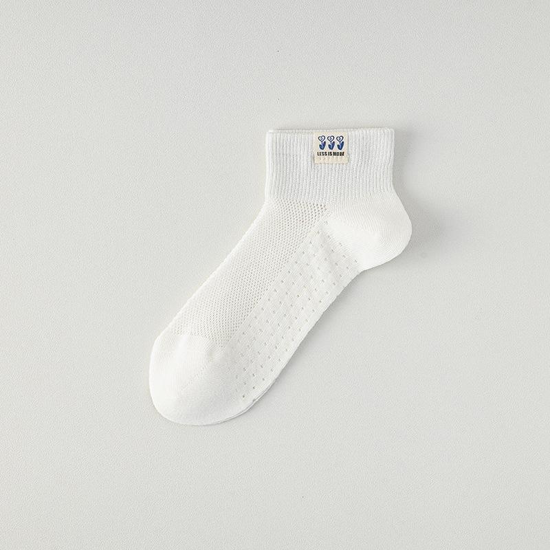 

Женские летние тонкие милые мультяшные вышитые сетчатые дышащие бесшовные короткие хлопковые носки 1 pair